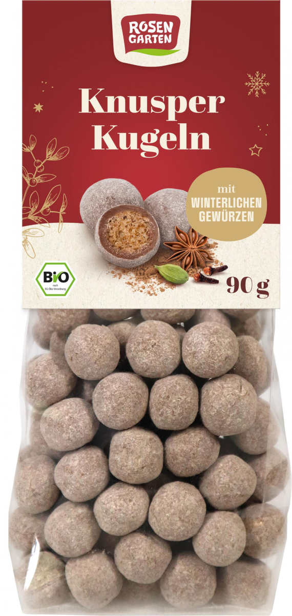 Rosengarten Schoko-Dinkelkugeln mit Zimt, 90 gr Be