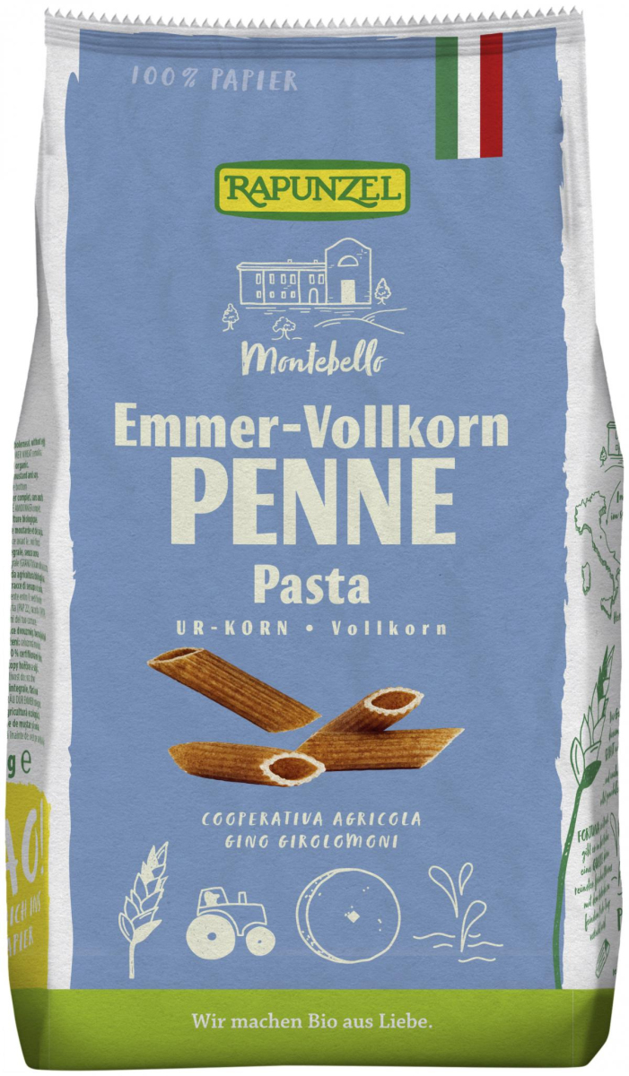 Rapunzel Emmer-Penne Vollkorn, 500 gr Packung