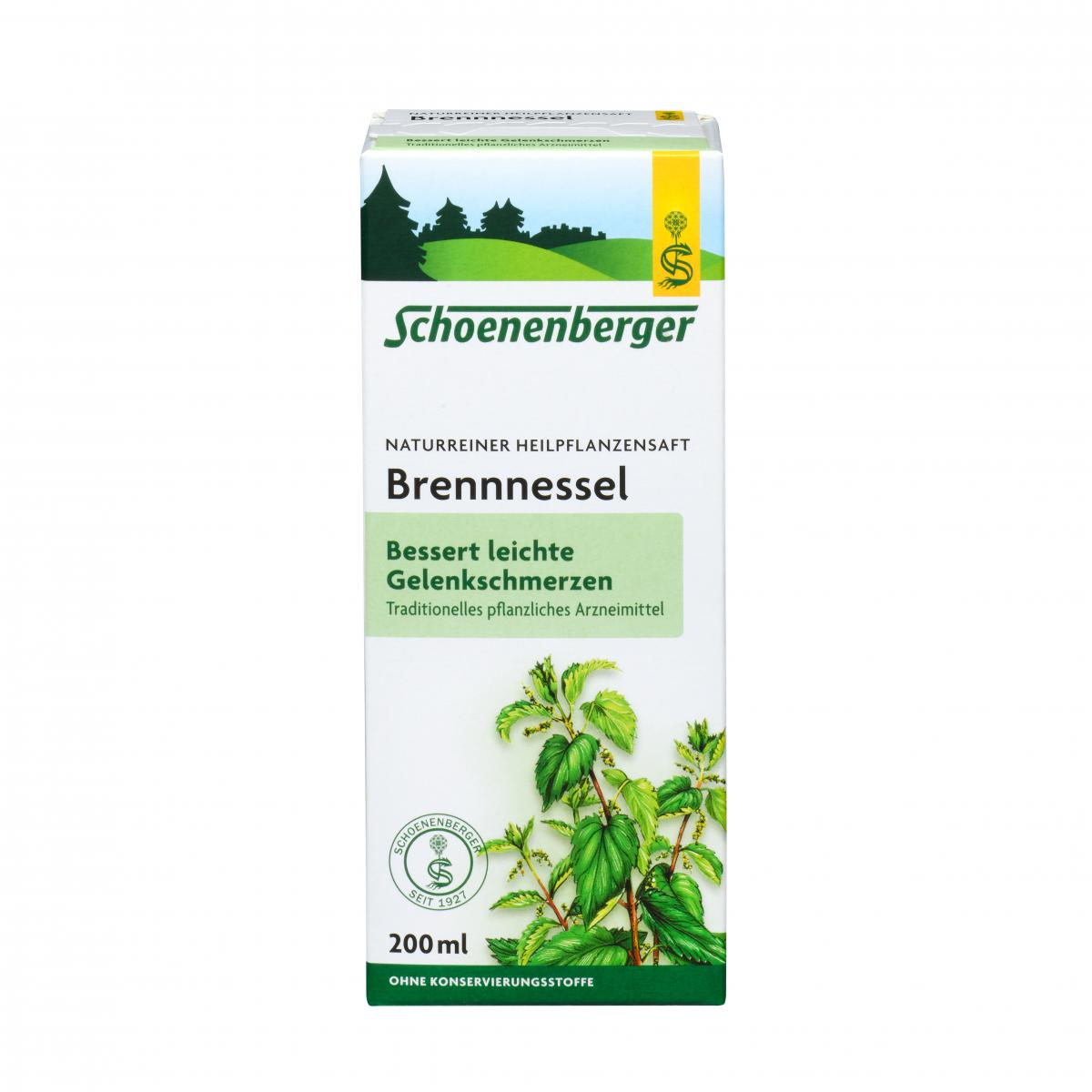 Schoenenberger Brennnessel-Saft, 200 ml Flasche