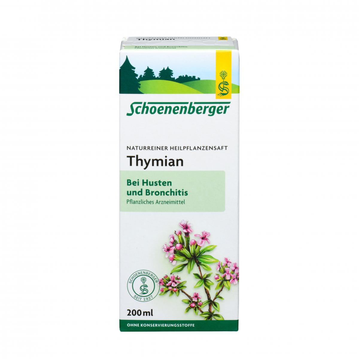 Schoenenberger Thymian-Saft, 200 ml Flasche
