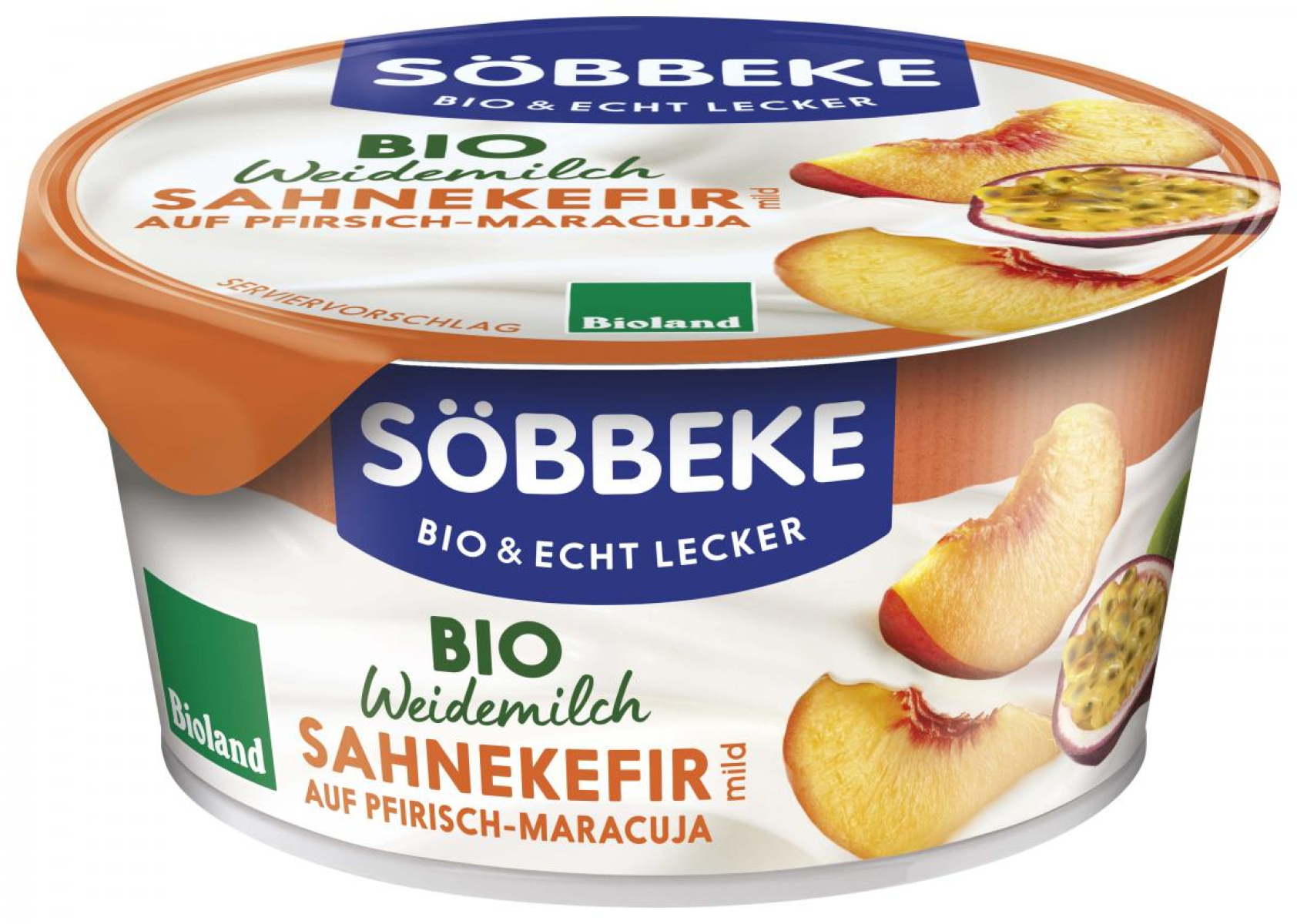 Söbbeke Weidemilch Sahnekefir Pfirsich-Maracuja, 1