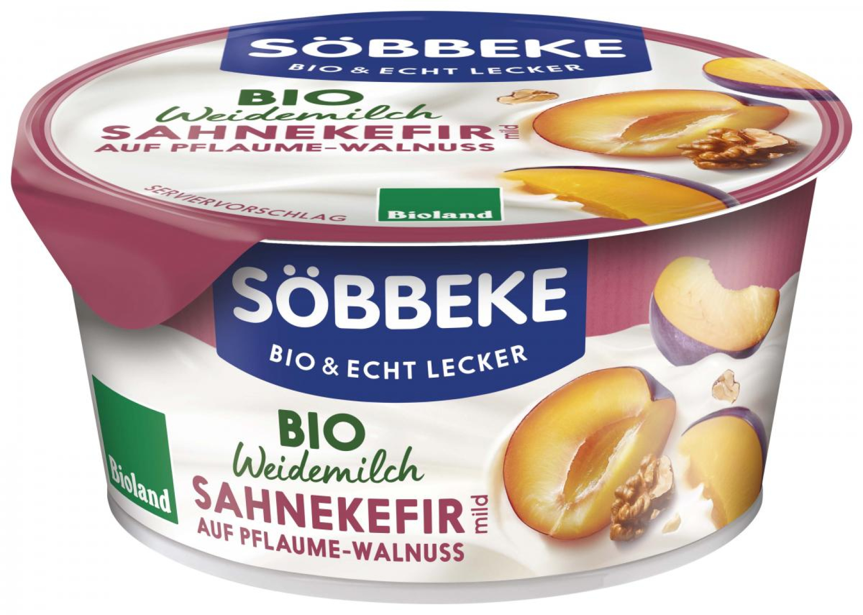 Söbbeke Weidemilch Sahnekefir Pflaume Walnuss, 150