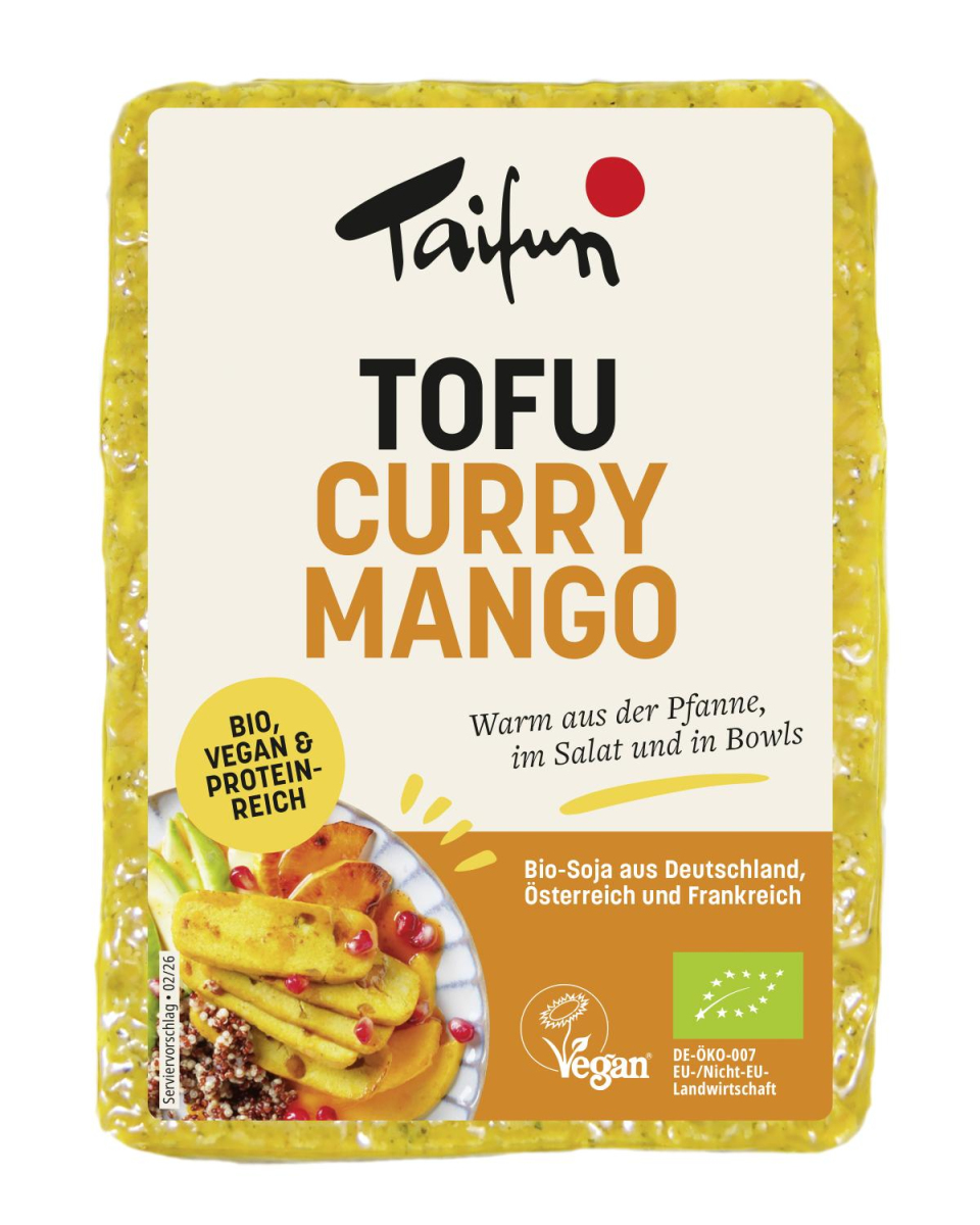 Taifun Tofu Curry-Mango, 200 gr Packung