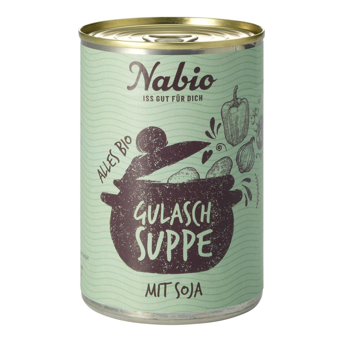 Nabio Vegane Gulaschsuppe, 400 gr Dose