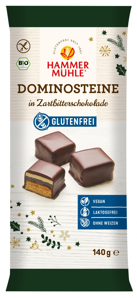 Hammermühle -glutenfrei- Dominosteine Zartbitter,