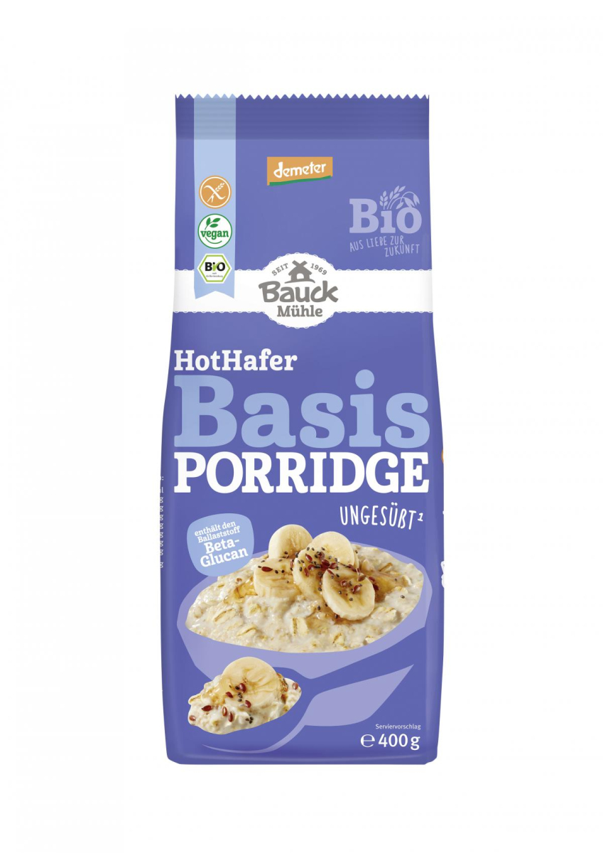 Bauck Hof Hot Hafer Basis, 400 gr Packung -glutenf