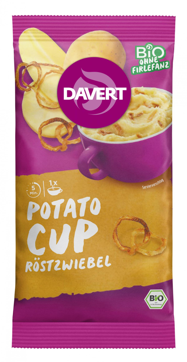 Davert Potato-Cup Röstzwiebel, 54 gr Packung