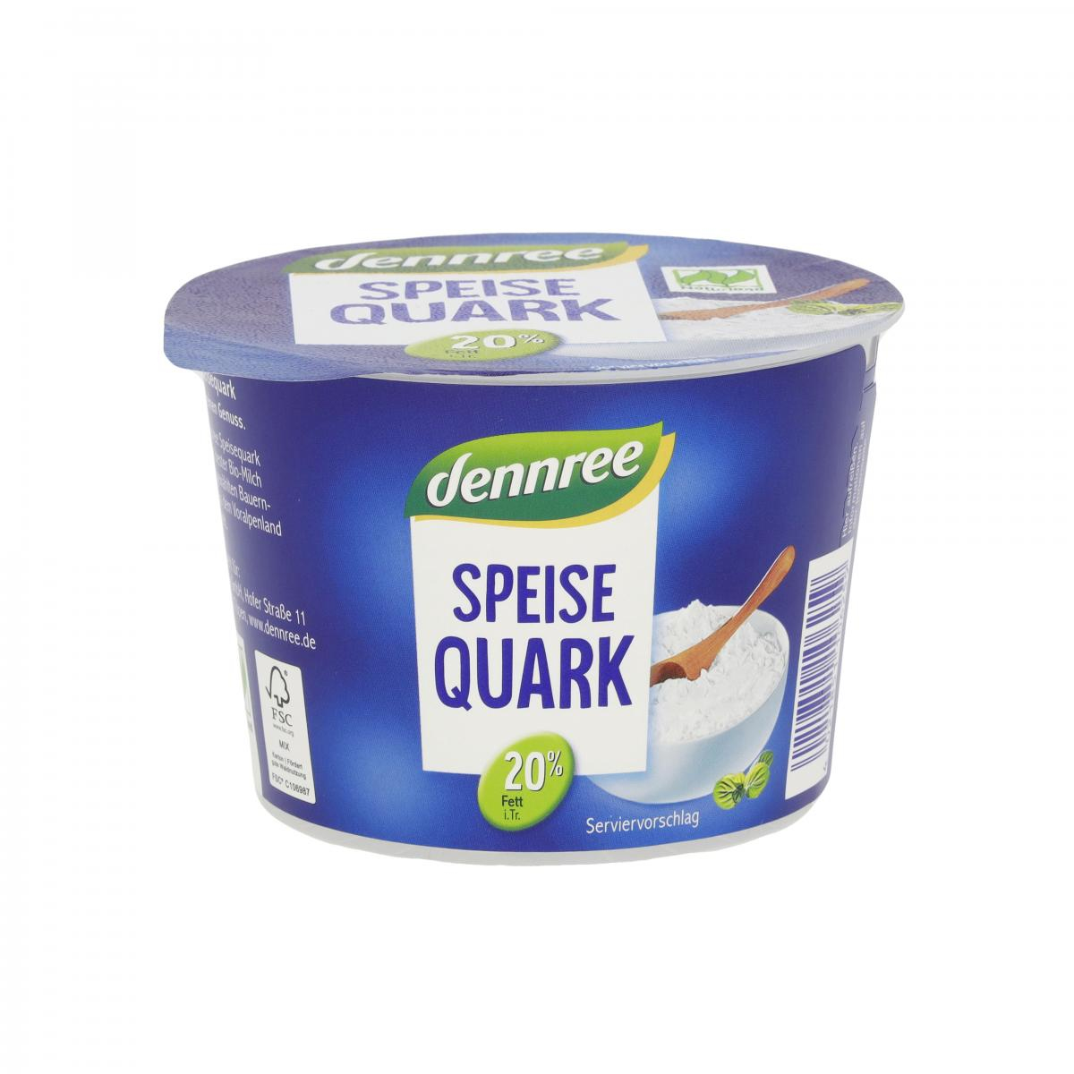 dennree Speisequark Halbfettstufe, 250 gr Becher