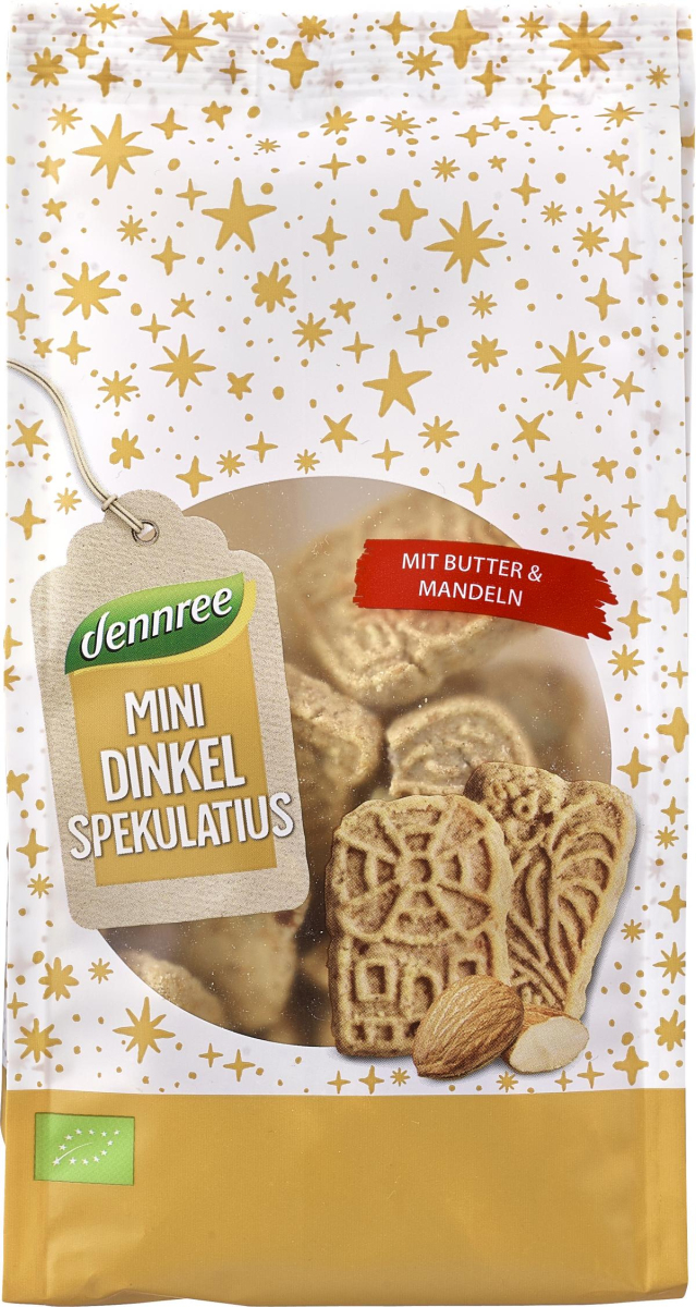 dennree Dinkel-Mandel-Spekulatius, 125 gr Packung