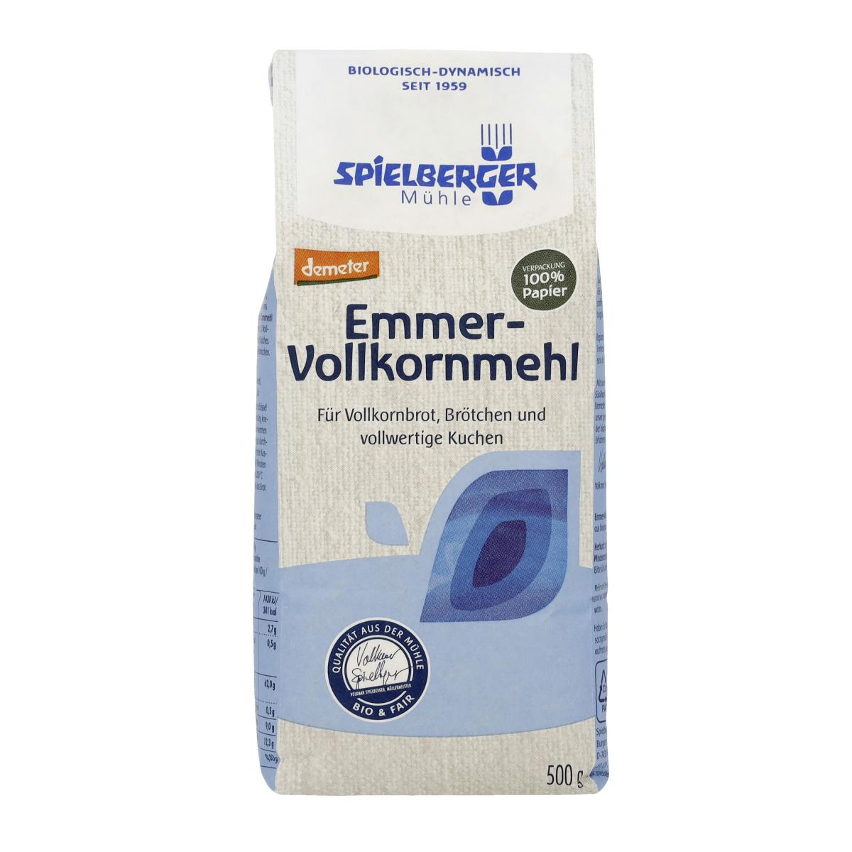 Spielberger Emmer-Vollkornmehl, 500 gr Tüte