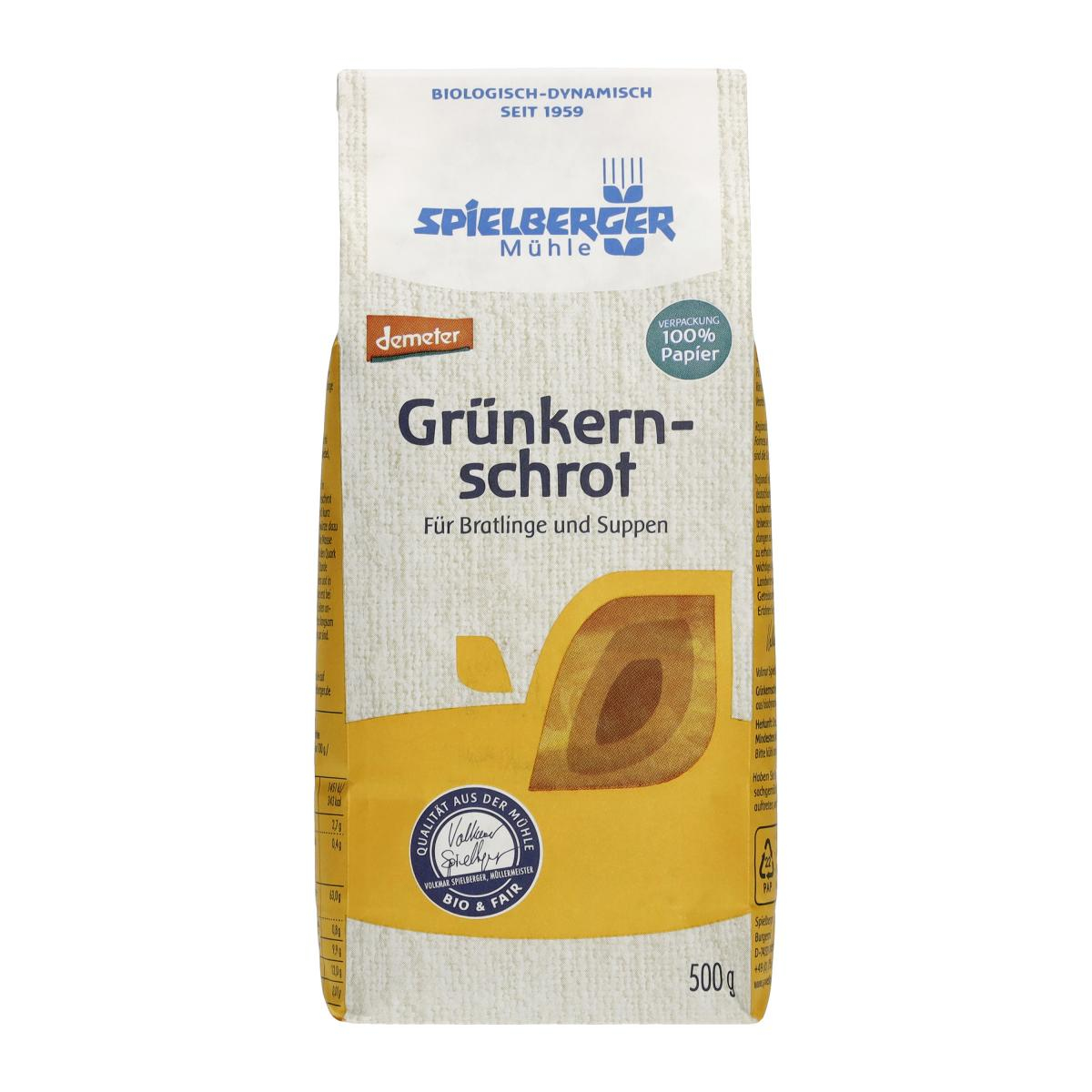 Spielberger Grünkernschrot, 500 gr Packung