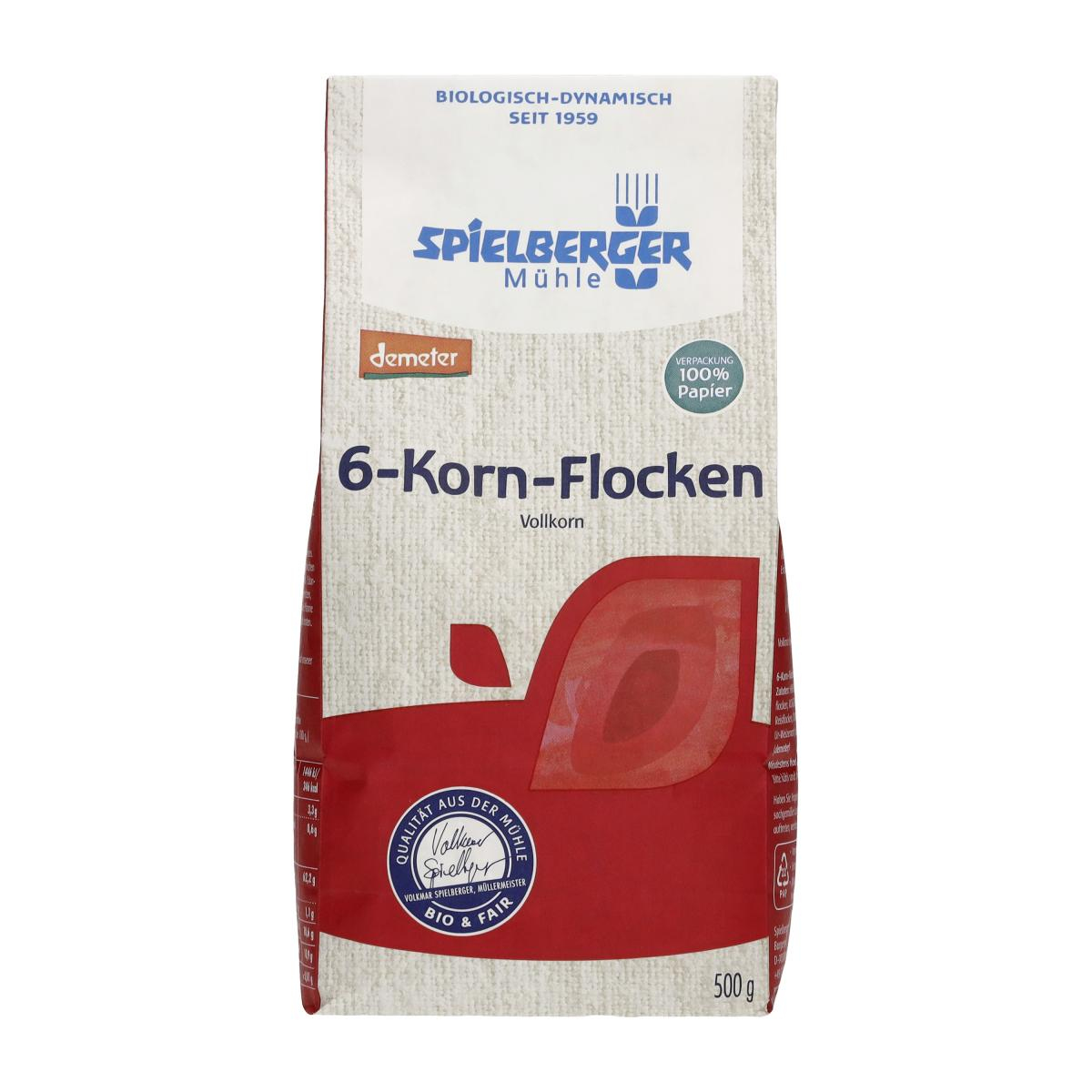 Spielberger 6-Korn-Flocken, 500 gr Packung