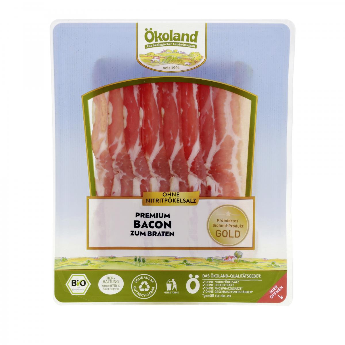 Ökoland Premium-Bacon, 80 gr Packung