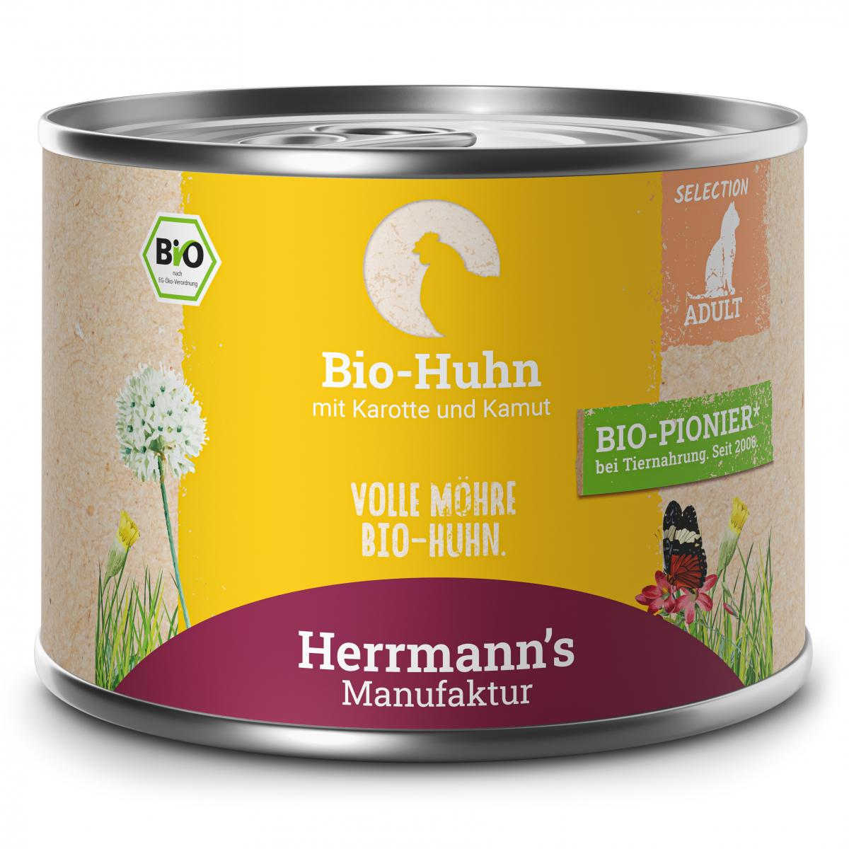 Herrmanns Katze Huhn mit Karotte und Kamut, 200 g