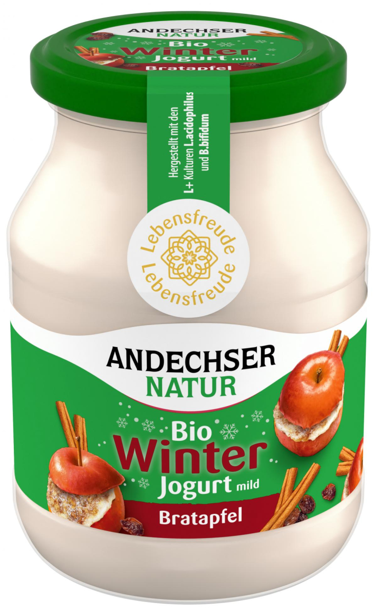 Andechser Natur Saisonjogurt Bratapfel 500 gr Glas