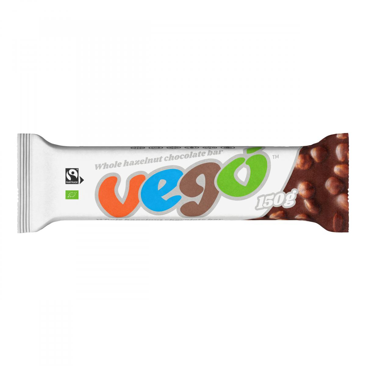 vego Whole Hazelnut Chocolate Bar, 150 gr Stück