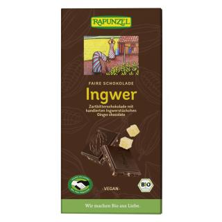 Rapunzel Zartbitterschokolade Ingwer 55% HIH, 80 g
