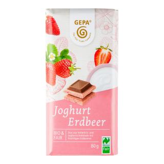 Gepa Weiße Joghurtschokolade mit Erdbeere & Vollmi