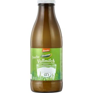 dennree Frische Vollmilch, 1 ltr Flasche nicht hom