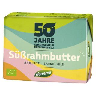 dennree Süßrahmbutter, 250 gr Stück