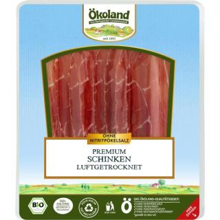 Ökoland Premium Schinken luftgetr, 80 gr Packung