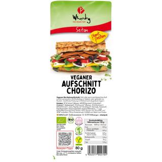 Wheaty Wheaty Aufschnitt Chorizo, 80 gr Packung ge
