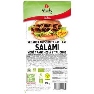 Wheaty Veganer Aufschnitt Art Salami, 100 g Stück