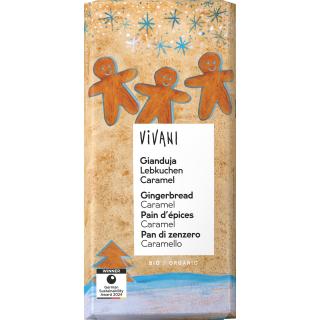 Vivani Gianduja Lebkuchen Caramel, 100 g Stück
