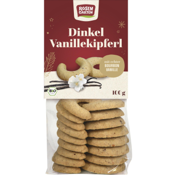 Rosengarten Dinkel-Vanille-Kipf, 100 gr Packung