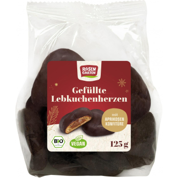Rosengarten Lebkuchenherzen gefüllt, 125 gr Packun