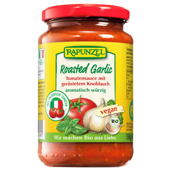 Rapunzel Tomatensauce Roasted Garlic, 330 ml Glas