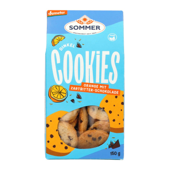 Sommer Dinkel Schoko-Orange Cookies, 150 gr Packun