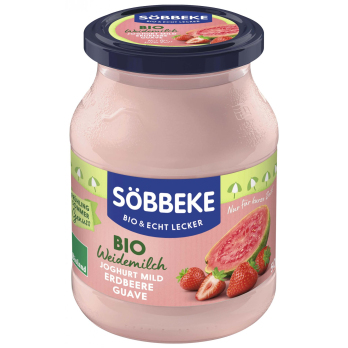 Söbbeke Joghurt mild Erdbeere Guave, 500 g Glas