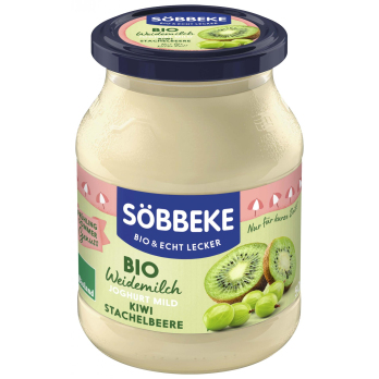 Söbbeke Joghurt mild Kiwi-Stachelbeere, 500g Glas