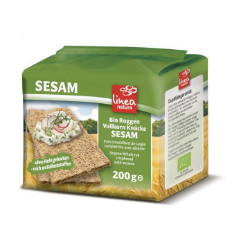 linea natura Sesam Vollkorn Knäcke, 200 gr Packung