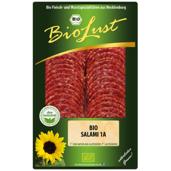 Ludwigsluster Fleisch-und Wurs Salami geschnitten,