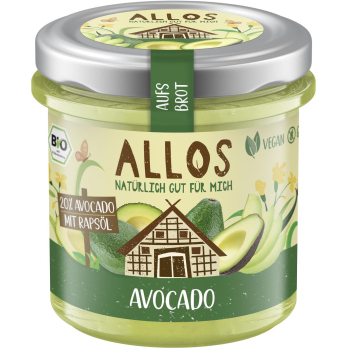 Allos Aufs Brot Avocado, 140 gr Glas