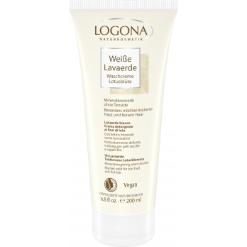 Logona Weiße Lavaerde Waschcreme Lotus,  200 ml Tu