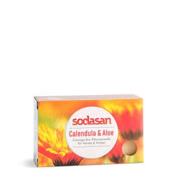 Sodasan Stückseife Calendula & Aloe, 100 gr Stück