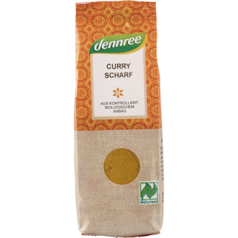 dennree Curry, scharf, 55 gr Packung -Naturland-