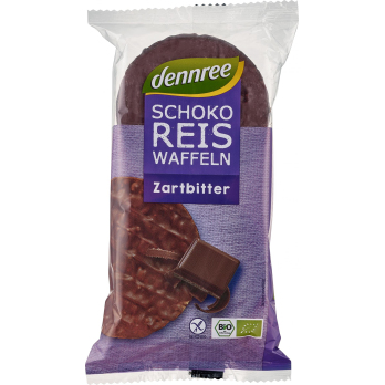 dennree Schoko-Reiswaffeln Zartbitter, 100 gr Pack