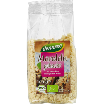 dennree Mandeln, gehackt, 100 gr Packung