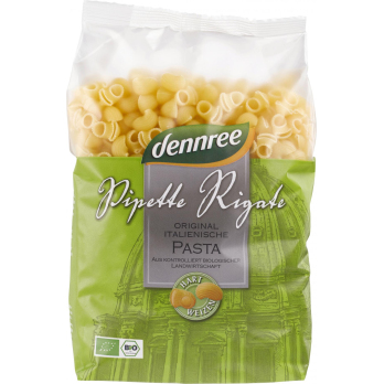 dennree Hartweizen-Pipette-Rigate, 500 gr Packung