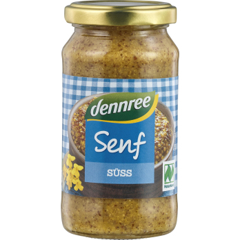 dennree Süßer Senf, 200 ml Glas