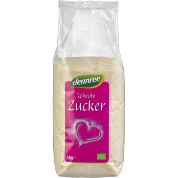 dennree Rohrohrzucker, 1 kg Packung