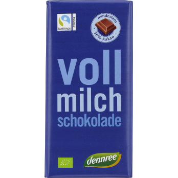 dennree Vollmilchschokolade, 100 gr Stück