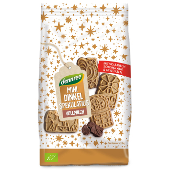 dennree Mini Spekulatius mit Vollmilch, 125 g Pack