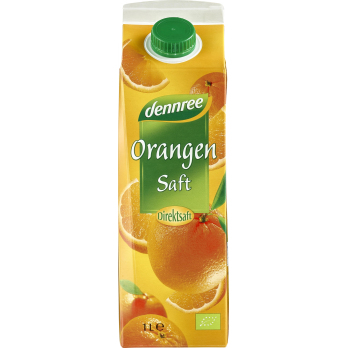 dennree Orangensaft Direktsaft, ohne Zuckerzusatz,