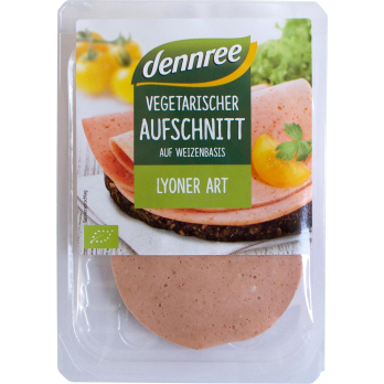 Vegetarischer Aufschnitt, Lyoner-Art 80 gr Packung