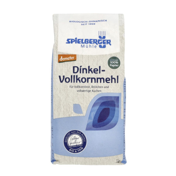 Spielberger Dinkelvollmehl, 1 kg Packung